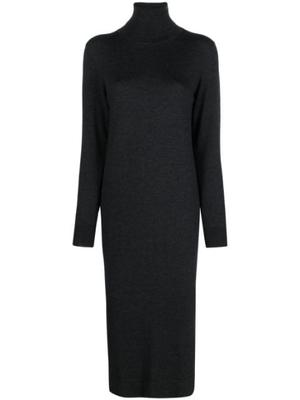 long-sleeve knitted dress