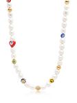 Smiley Face pearl necklace