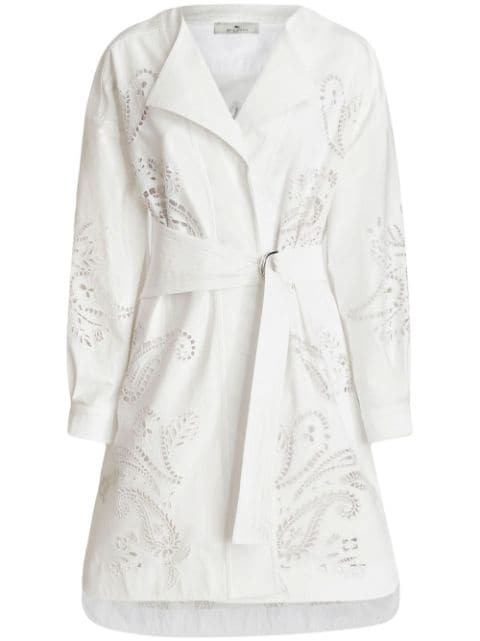 belted broderie anglaise shirtdress