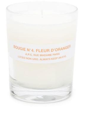 orange blossom-scented candle