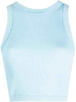 cut-out ribbed tank top