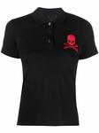 skull-patch polo shirt