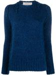 frayed-knit jumper