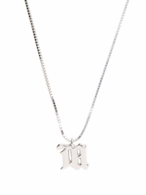 monogram pendant necklace