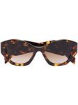 tortoiseshell-effect cat-eye frame sunglasses