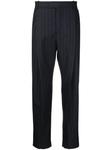 pinstripe pleat-detail tailored trousers