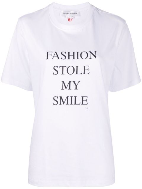 slogan-print organic cotton T-shirt