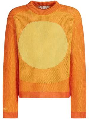 graphic-print knitted jumper