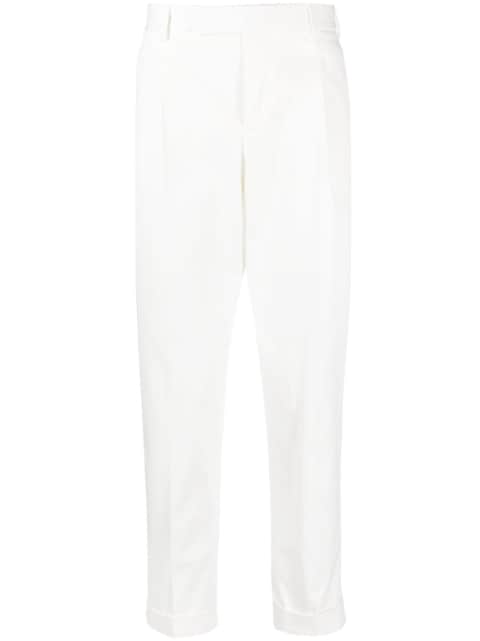 off-centre straight-leg trousers