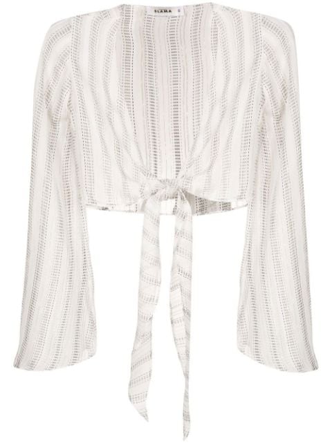 striped silk blouse