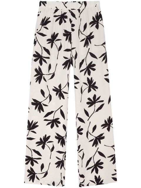 Owen floral-print wide-leg trousers