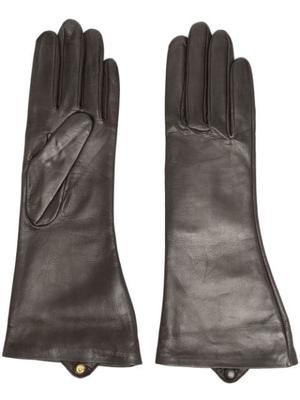 длинные кожаные перчатки Lora