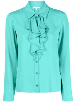 ruffle-detail long-sleeve blouse