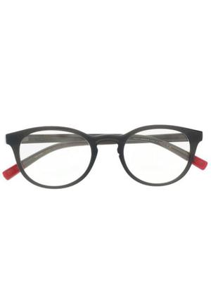 two-tone round-frame glasses