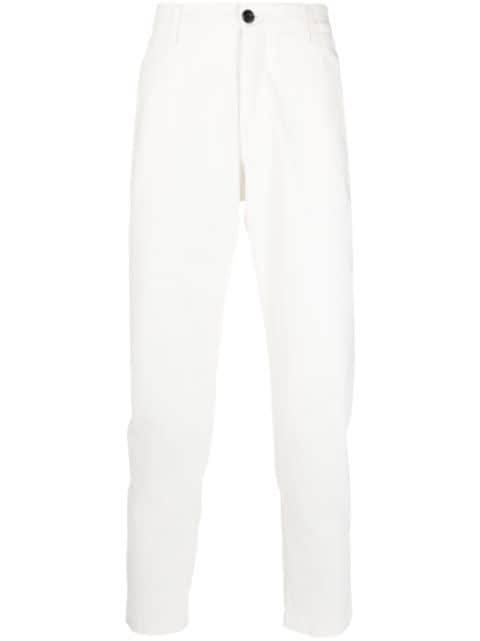tapered cotton-blend chino trousers
