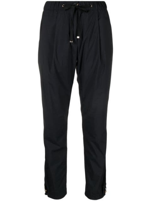 logo-plaque drawstring tapered trousers