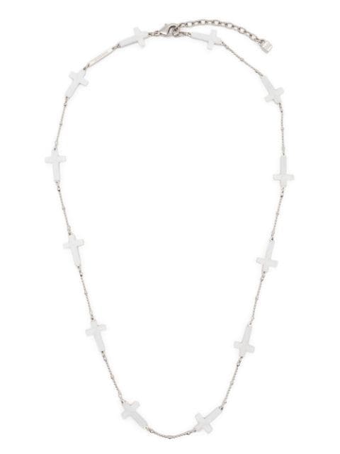 cross-motif ball-chain necklace