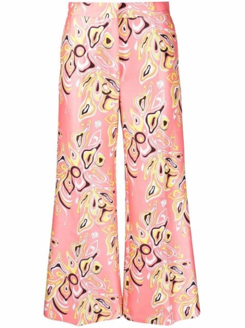 Africana-print straight trousers