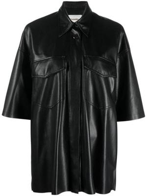 Roque faux-leather shirt