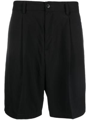 pleated drop-crotch shorts