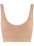 Reese ribbed-knit cropped vest