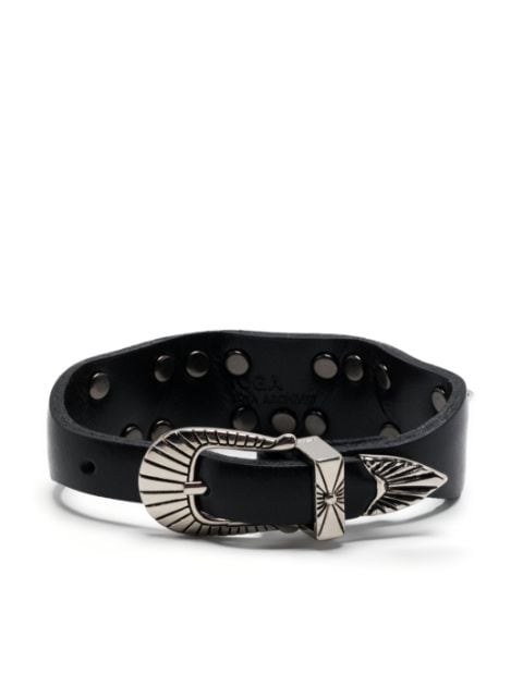 buckle leather bracelet