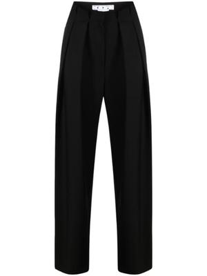 embroidered-logo tailored trousers