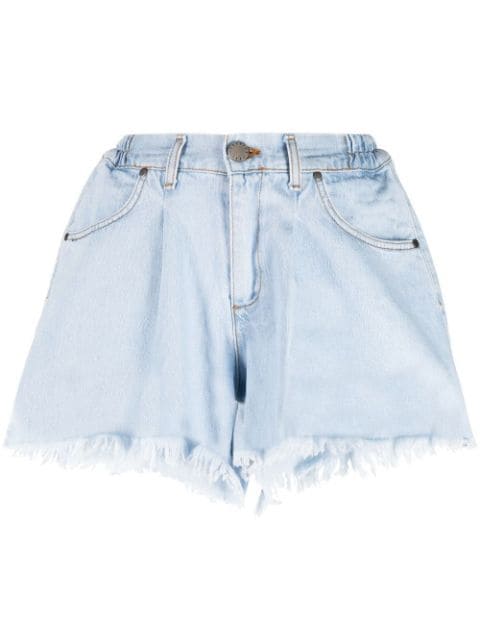frayed-detailing jeans mini shorts