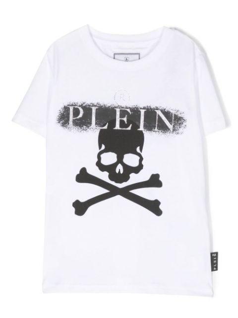 logo-print skull T-shirt