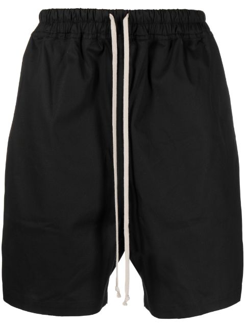 drawstring cotton-blend shorts