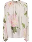 шелковая блузка с цветочным принтом
