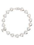 Hearts silver choker necklace