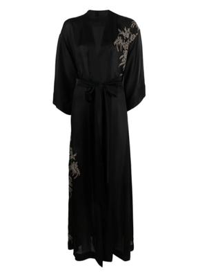 floor-length calais-caudry lace robe