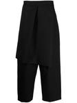 cropped draped trousers