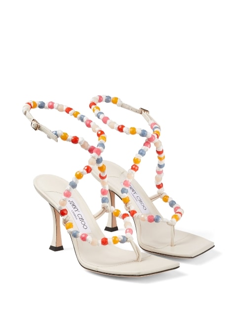 90mm bead-embellished sandals