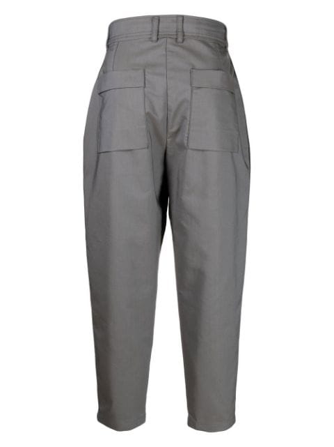 mid-rise pleated trousers