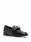 Lacroc crocodile-effect leather loafers