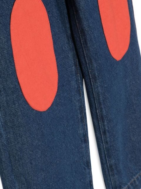 logo-print wide-leg jeans