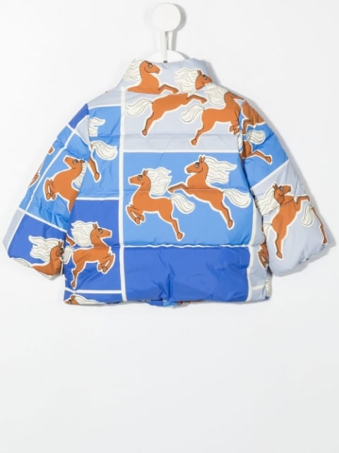 horses-print puffer jacket