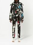 abstract-print hooded padded jacket