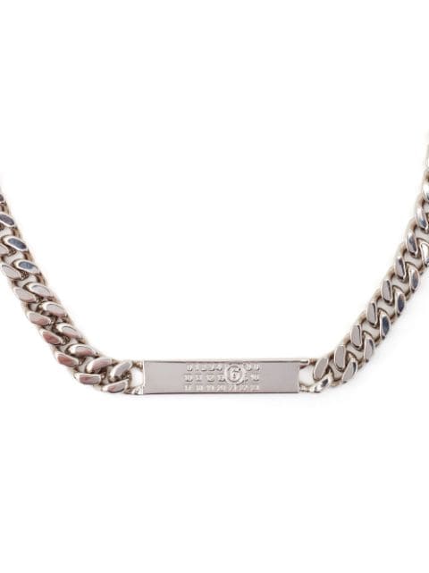 logo-debossed chain-link necklace