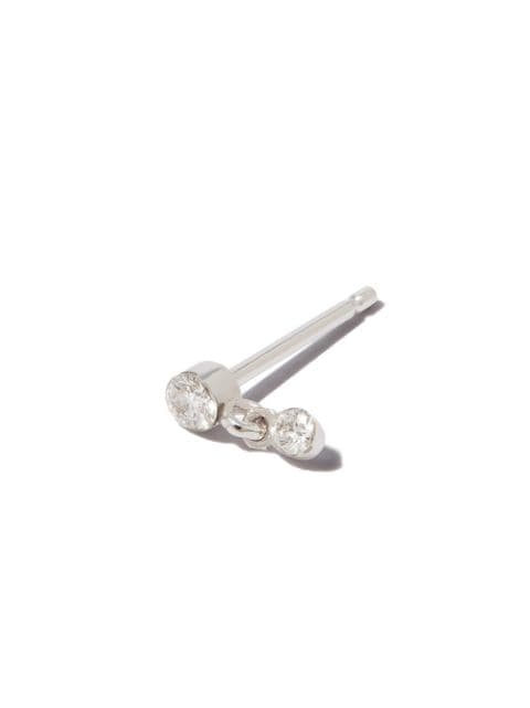 18kt white gold diamond dangle single earring