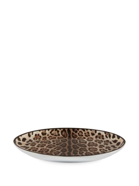 porcelain leopard-print platter
