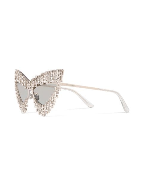 crystal-embellished cat-eye sunglasses