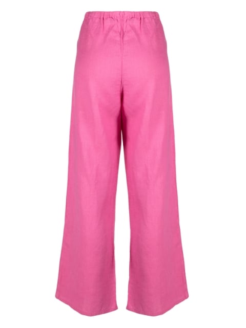 high-waisted linen pyjama bottoms
