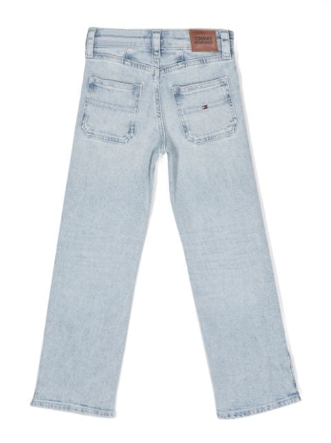 five pocket straight-leg jeans
