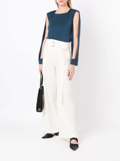 cut-out square-neck top