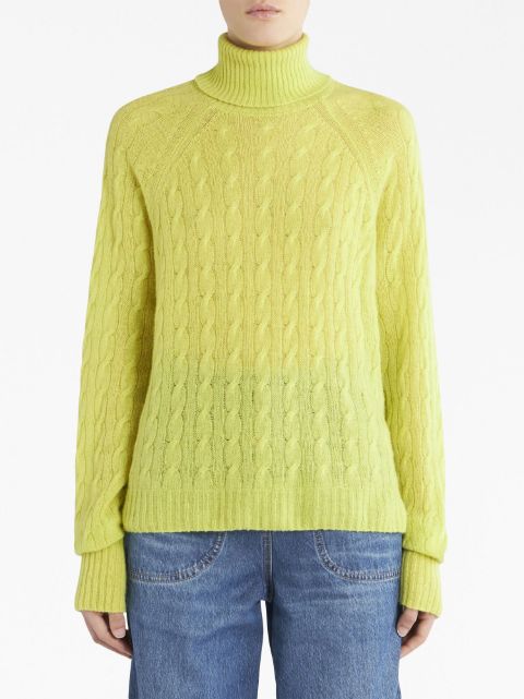 cable-knit cashmere jumper