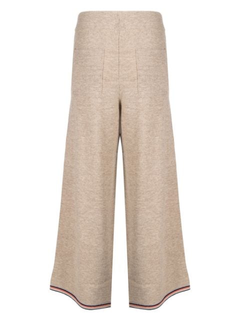 drawstring wide-leg merino trousers