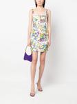 floral-print zip-up mini dress